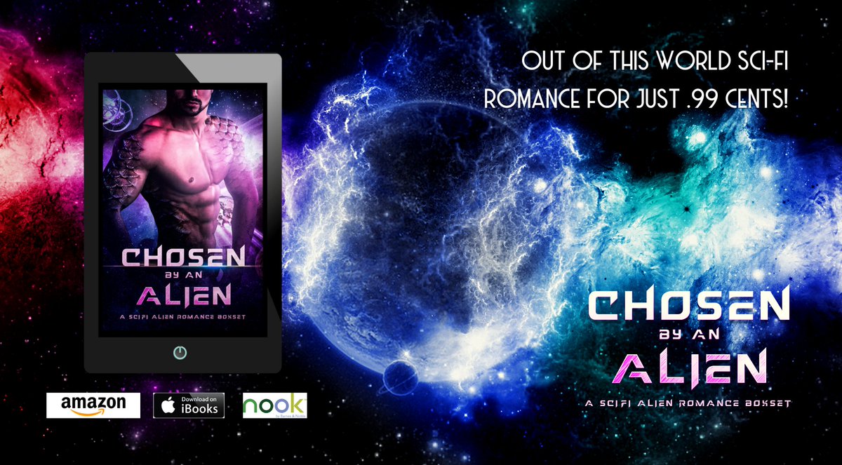 👽🪐Looking for some extra-stellar loving? 🪐 👽
From galactic pirates to interstellar slave masters, Chosen By An Alien has everything you could want. Come find your next book boyfriend for only #99c!
#CBAA
books2read.com/u/3RnOyY
★Want some freebies? ★ cassidykoconnor.com/cbaa-freebies