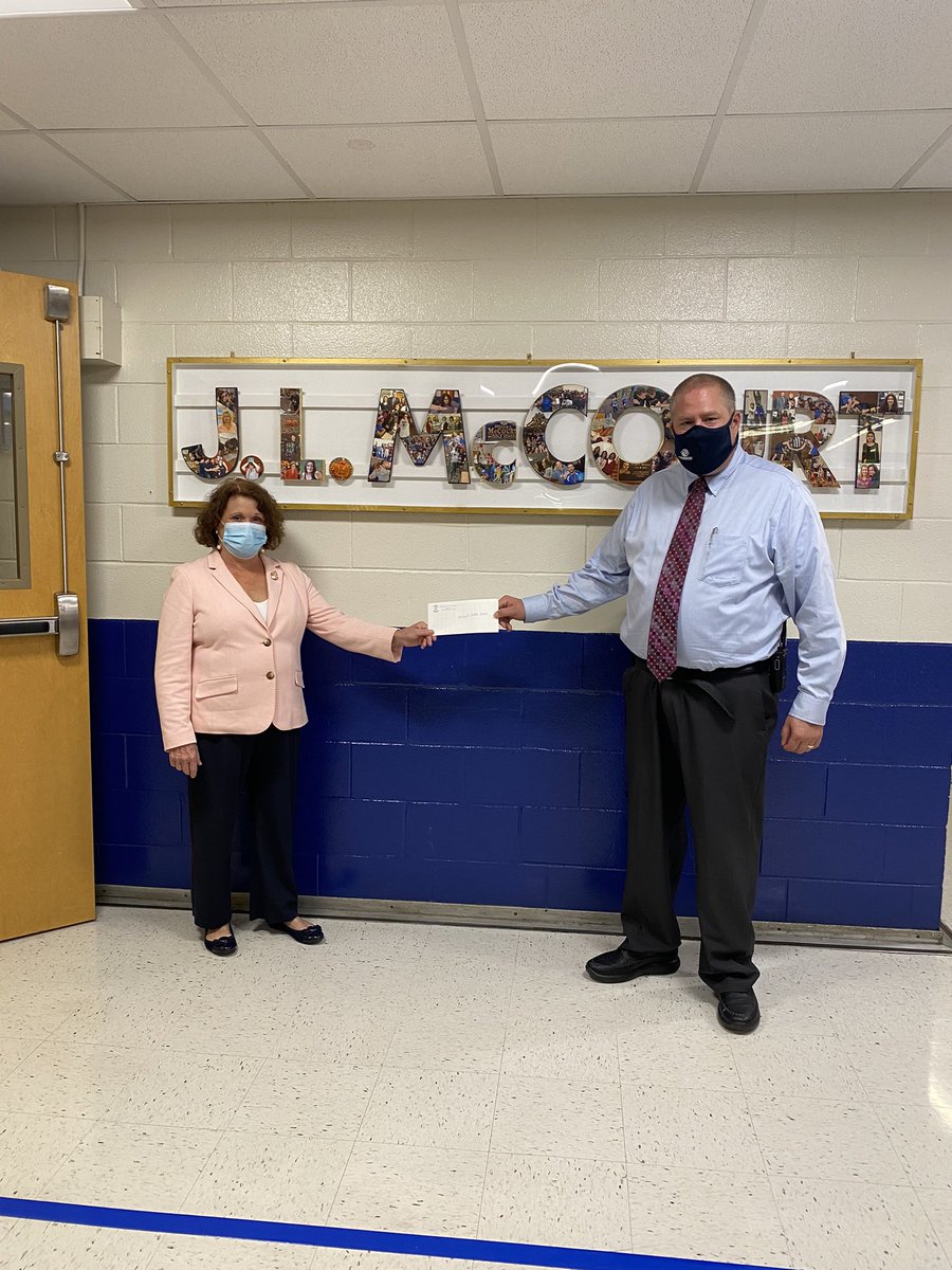 Thank you to Representative Mia Ackerman for a grant to help with our after school programming #McCourt #CumberlandRI