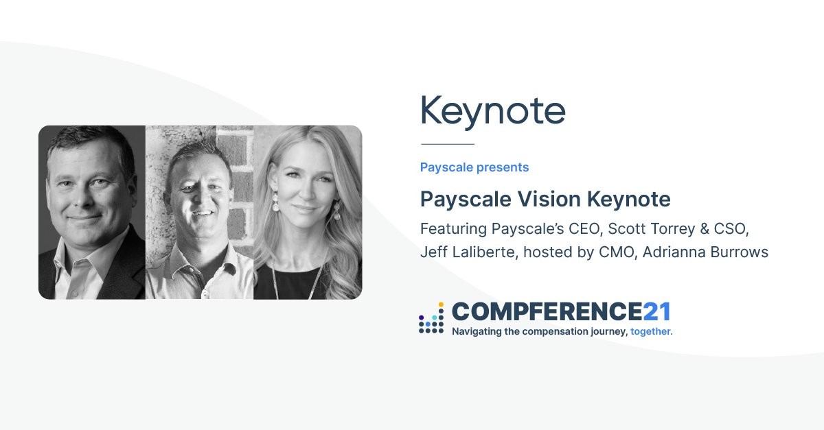 #Compference21 represents a marked passage, celebrating paths merging &amp; a new shared journey

What does it mean for <a href="/payscale/">Payscale</a>'s future, our customers &amp; the #compensation industry?

Join CMO <a href="/adriannafb/">adrianna burrows</a>, CEO @Torreysc &amp; CSO #JeffLaliberte for a fireside chat, discussing just that!