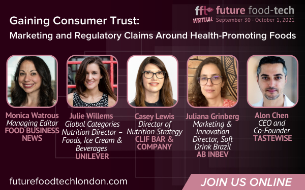 What role do marketing &amp; regulatory claims play in building consumer trust? 

Join Tastewise CEO Alon Chen at #FutureFoodTech on 30/9 – 1/10 for a panel discussion on ‘Gaining Consumer Trust: Marketing and Regulatory Claims Around Health-Promoting Foods’: hubs.ly/H0XyBsF0