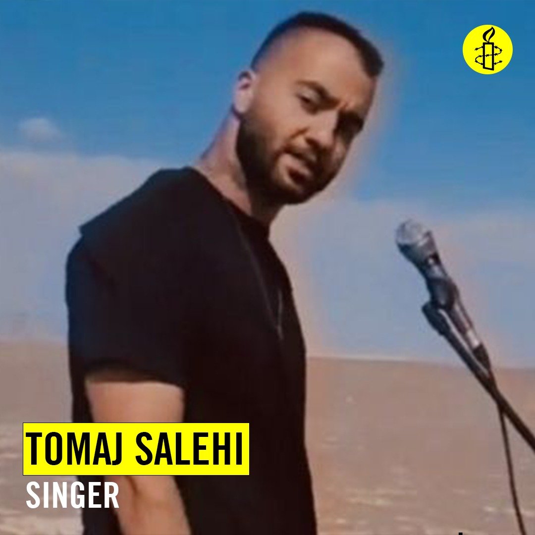 Iran's authorities must immediately and unconditionally release #TomajSalehi, a dissident rap artist detained solely for exercising his right to freedom of expression. In his songs, he spoke out against repression, corruption, poverty and impunity &amp; called for accountability.