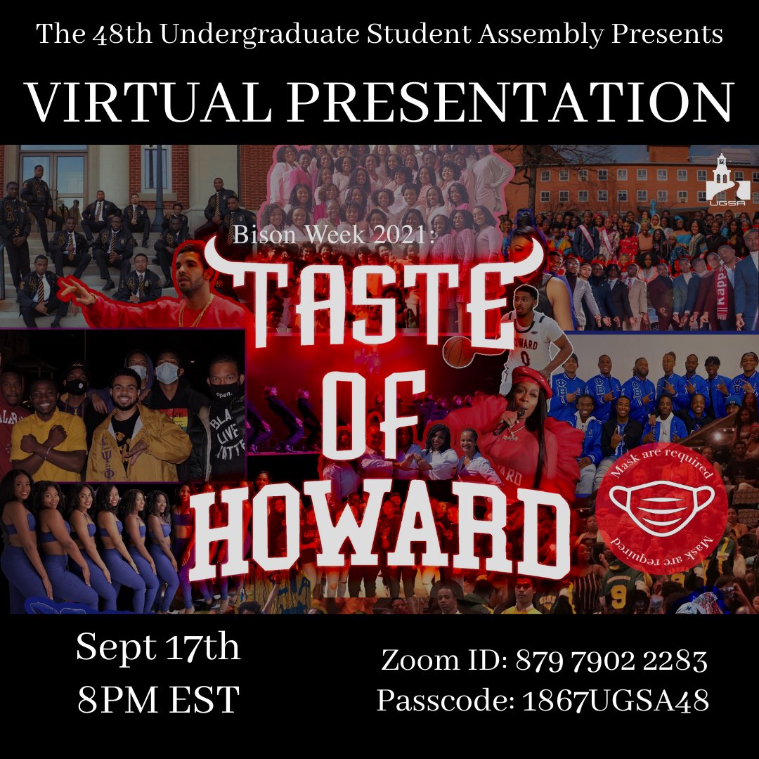 What you have been waiting for…
The Taste of Howard: Virtual Presentation is TONIGHT!
Don’t miss out on seeing some of the best that Howard has to offer!