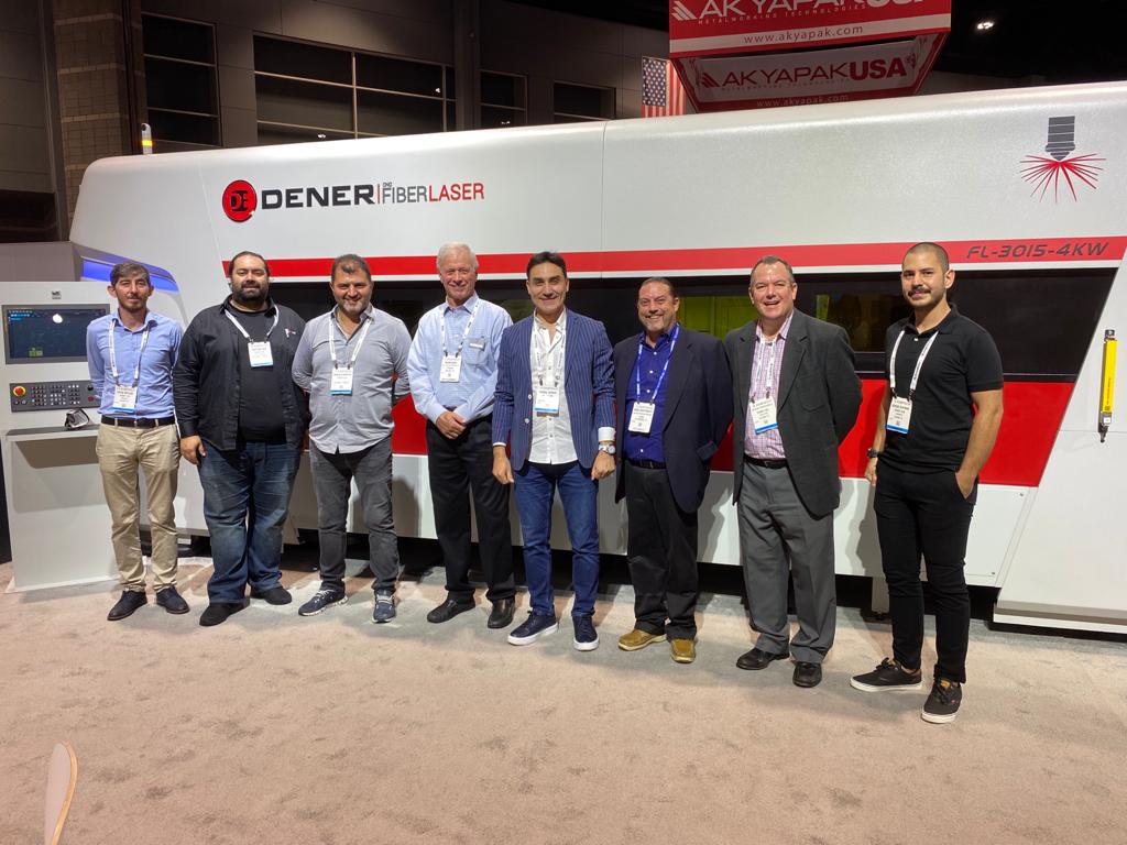 denermachinery's tweet photo. Exhibiting again at Fabtech was great! It was the right place to unveil our latest technologies on the sheet metal machinery market and also advise on new technological solutions for production optimization.
#dener #sheetmetal #pressbrake #servobrake #fiberlaser #fabtech2021 https://t.co/lQL2kPDFqw