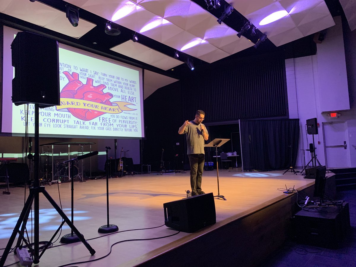 Pr. Chandler from Spring Meadows church speaking during our Friday chapel. Blessed!