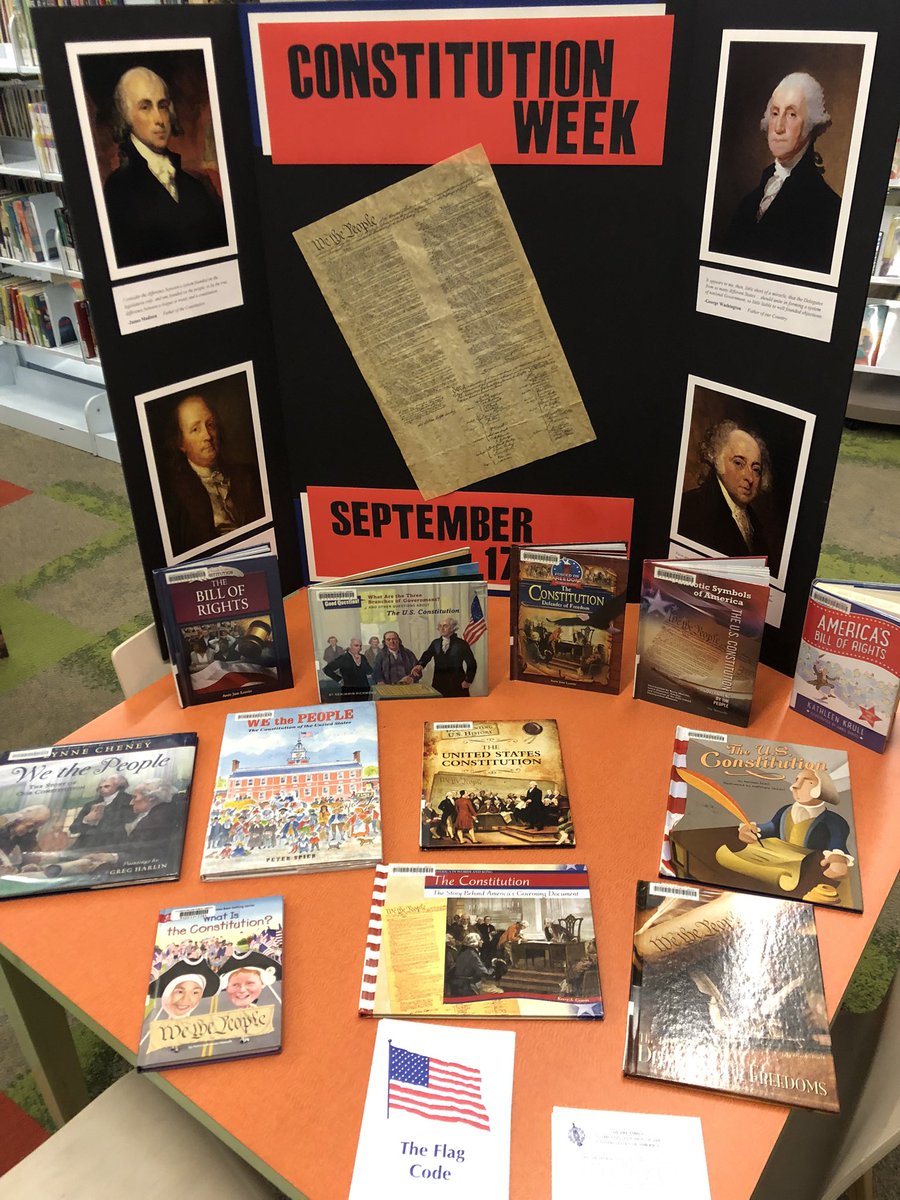 Bookman30022's tweet image. We’re celebrating #ConstitutionWeek at the #MiltonLibrary with thanks to @TodaysDAR  Stop by and take a look at our children’s book display.  @fulcolibrary