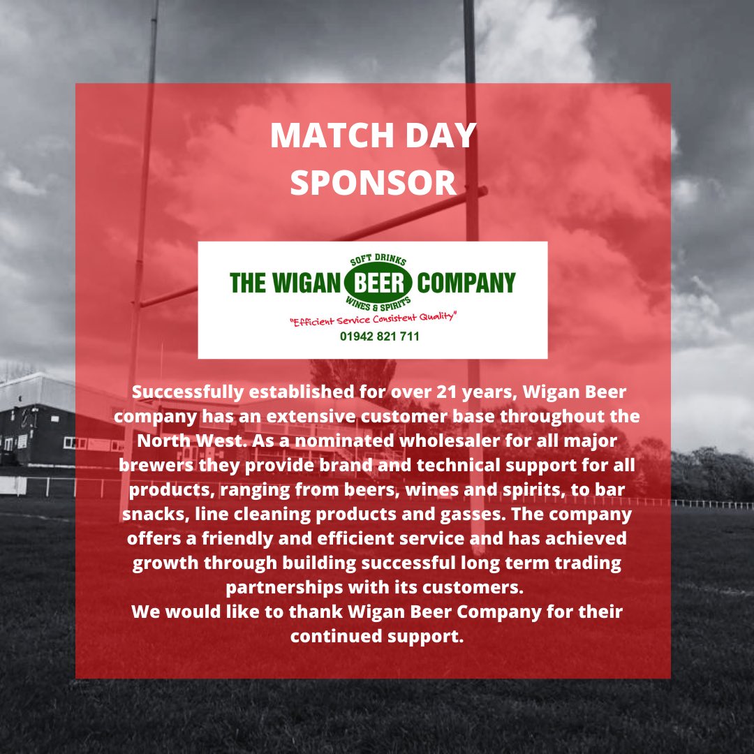 WiganRufc's tweet photo. Douglas Valley plays host to league action once more after an 18 month absence with the 1st XV hosting the early league leaders @DidsburyRugby 
Our 2nd XV are starting their campaign in the @LancsRULeagues on the road to @aldwinians_rufc . 
Match Sponsor: Wigan Beer Company https://t.co/K3TznpMy4x