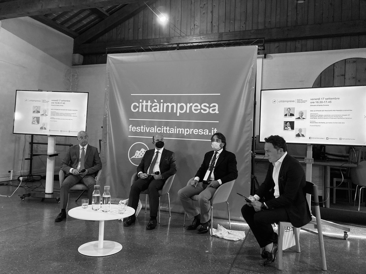 È iniziato il panel del Festival #CittaImpresa a #Vicenza dedicato a #ESG nell’industria e nella finanza, a cui partecipa anche il nostro AD Federico de’ Stefani @italy_post @L_Economia @Corriere #imprese #sostenibilità