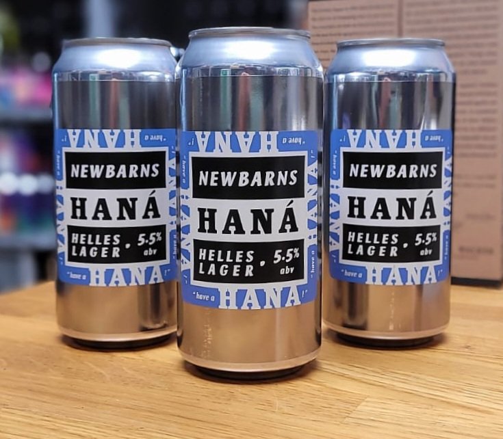 Fresh local action from <a href="/NewbarnsBrewery/">Newbarns Brewery</a> HANÁ helles lager - Brewed with 100% haná barley. Its great stuff. (£3.60)