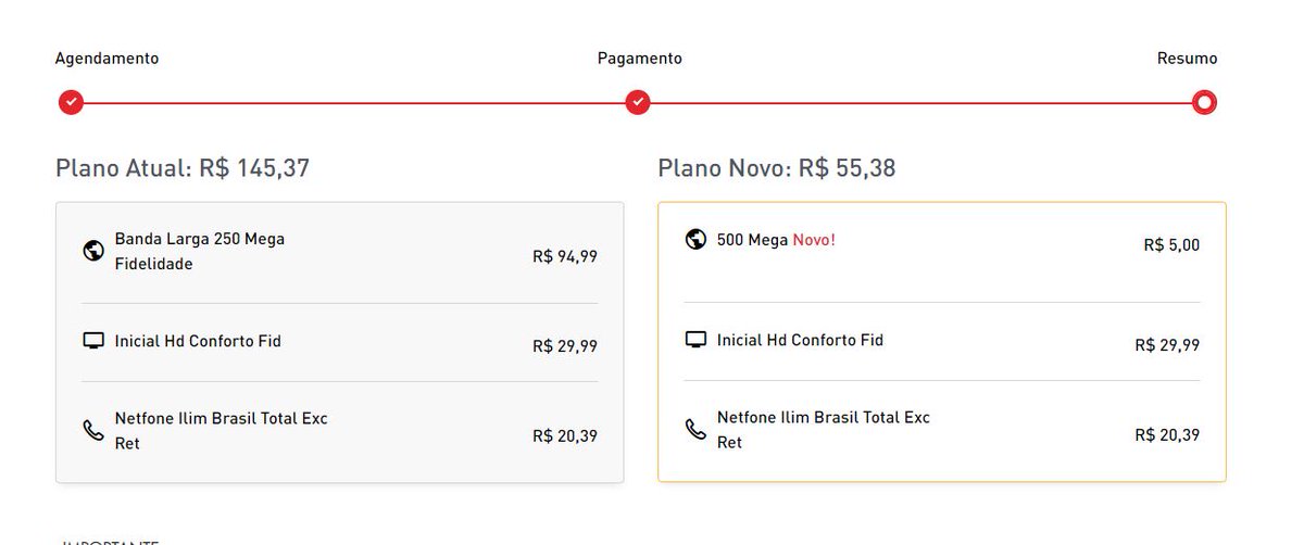 net hd conforto fidelidade