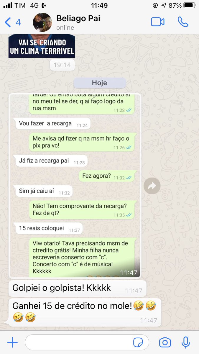 juliabeliago's tweet photo. E meu pai que golpeou e o golpista hein kkkkkkkkkk https://t.co/Nd4uzBd7lI