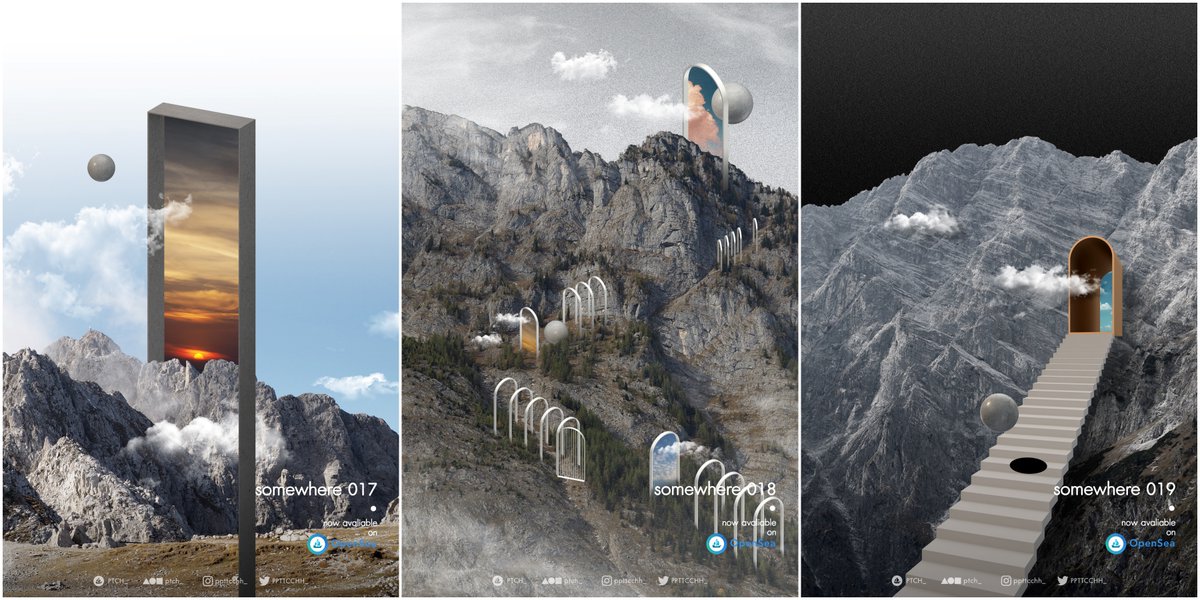 #somewhere collection weekly drop
no. 017-020/144 on <a href="/opensea/">OpenSea</a> 
(2 common / 1 rare / 1 legendary)
.
opensea.io/collection/col…
.
#NFT #NFTCommunity #nftcolletor #nftthai #NFTarchitecture 
#opensea #NFTminimal #nftasia #cryptoart #OpenSeaNFT #NFTcollage #NFTPhotographer