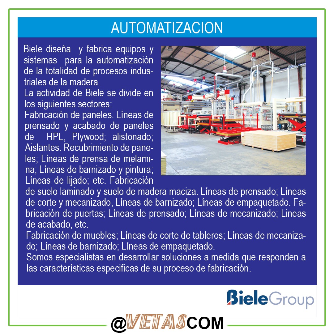 vetascom's tweet photo. #Biele #automatización de #procesos #industriales 
.
.
.
#Vetas #Carpintería #Cosntrucción #vetascom #muebles #mueblesamedida #Arquitectura #deco #decoración #decoracion #Arq #Negocios #Madera #wood #furniture #America #Deco #muebleydecoracion #Seminarios #diseño #inta #inti https://t.co/PvWcSczOUk