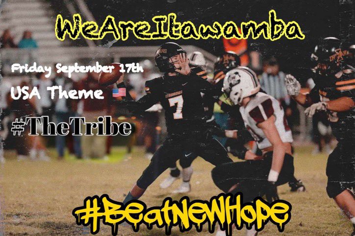 ItawambaTribe's tweet photo. Gameday tonight @ home vs. New Hope! Theme is USA🇺🇸🇺🇸 https://t.co/2QoOh3d7am