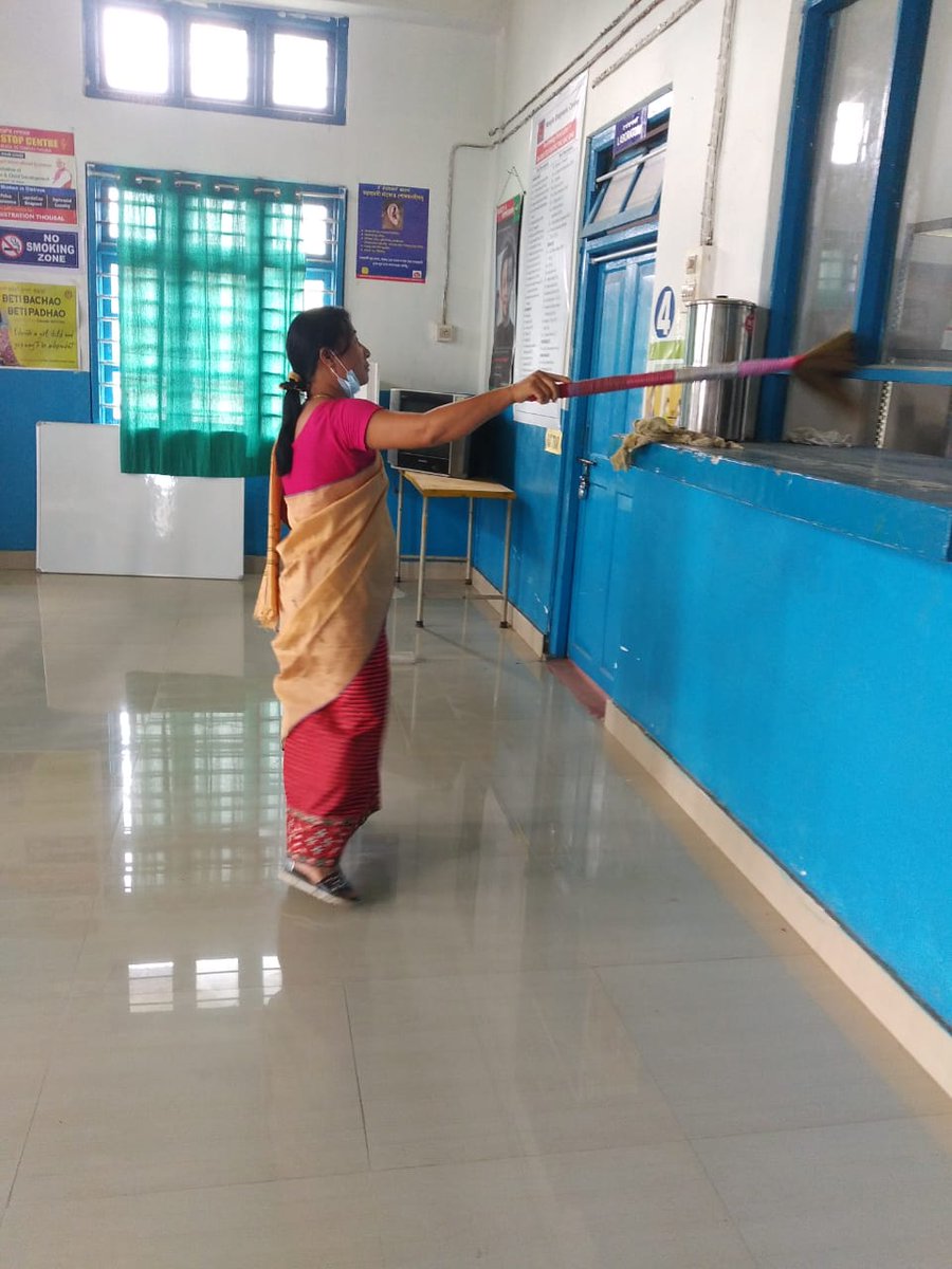 NhmManipur's tweet photo. @health_manipur 
Celebrating Birthday of Hon'ble Prime Minister of India by conducting cleanliness/social service in all the health facilities of Thoubal District today https://t.co/cFZVttZ3ld