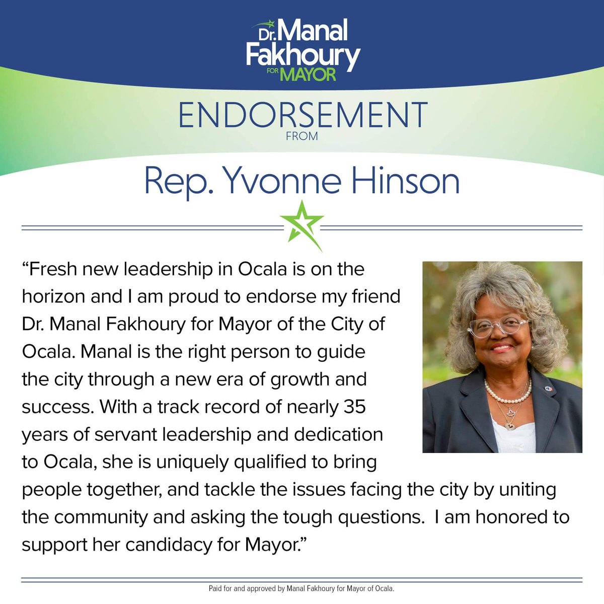 miracleguppy's tweet photo. ✅💥FL OCALA MAYOR SPECIAL ELECTION💥✅
🗳 TUE SEPT 21 7am - 7pm 🗳
🌟 VOTE MANAL FAKHOURY 🌟
#PostcardsToVoters #TeamManal #ManalforMayor #FLSpecialElectionMayor @ManalforMayor https://t.co/rV2p2vXPOo
