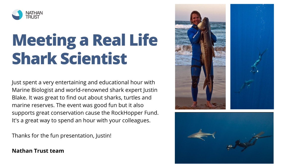 Nathan_Trust's tweet photo. We would like to thank Justin Blake, a Marine Biologist and shark specialist for giving our team a unique insight into marine life and how we can work together to build healthy oceans full of Sharks.
Easily booked on @Airbnb. Check out @justinblakeza for more info. https://t.co/Z1DLaoOymf