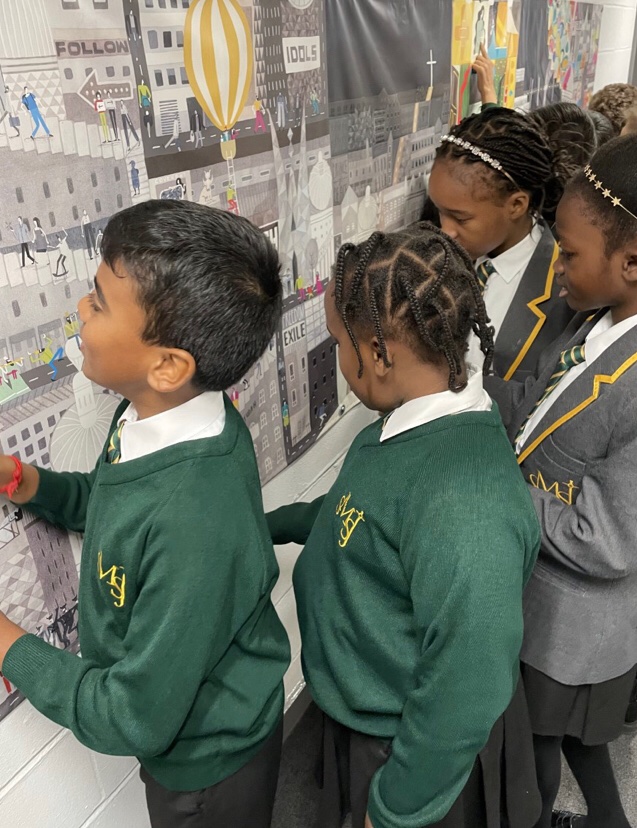 SMSJ_London's tweet image. The year 6s enjoyed spending some of today's Collect Worship exploring the Big Frieze @EmmaYartlett #understandingchristianity