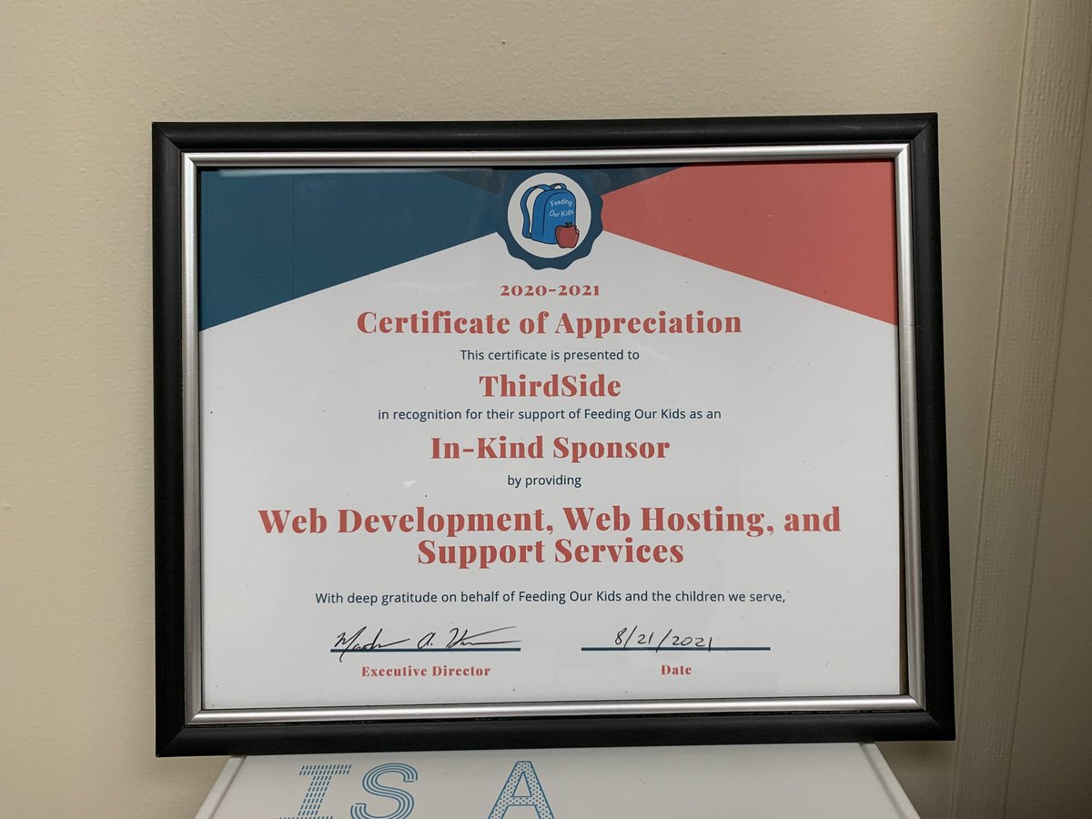 thirdside's tweet image. It’s all about #community. 💙 So pleased to continue our great relationship with #FeedingOurKids as they continue to help reduce childhood hunger for local families.
