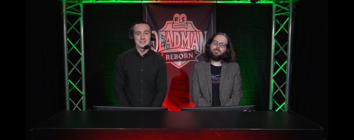 IMhdRS1's tweet image. Why does it look like @ianspam and @JagexAyiza are stood at a urinal. #DeadmanReborn
