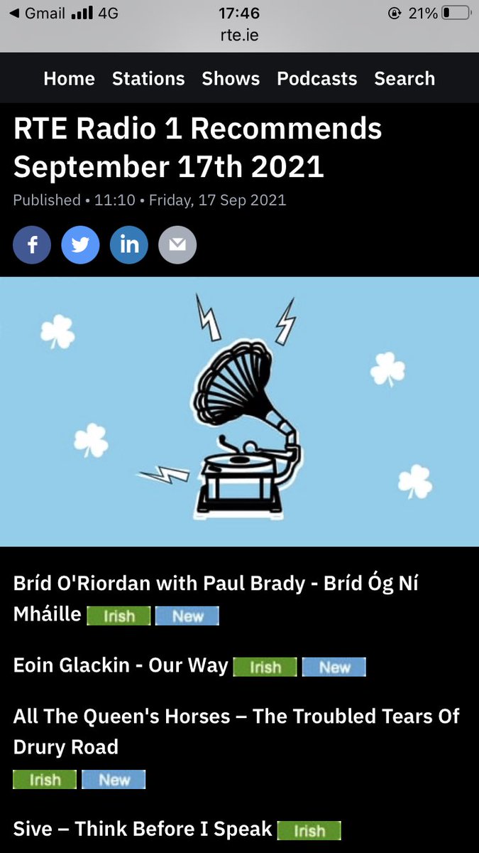 Ellie Byrne (@eeebee1) on Twitter photo Delighted that Bríd Ó Riordan’s gorgeous version of Bríd Óg Ní Mháille featuring harmony vocals from <a href="/paulbradysongs/">Paul Brady</a> has made it onto the <a href="/RTERadio1/">RTÉ Radio 1</a> Recommends list for this week. Just played by <a href="/fobraonain/">Fiachna Ó Braonáin</a> now too. 😊 Delighted that Bríd Ó Riordan’s gorgeous version of Bríd Óg Ní Mháille featuring harmony vocals from <a href="/paulbradysongs/">Paul Brady</a> has made it onto the <a href="/RTERadio1/">RTÉ Radio 1</a> Recommends list for this week. Just played by <a href="/fobraonain/">Fiachna Ó Braonáin</a> now too. 😊