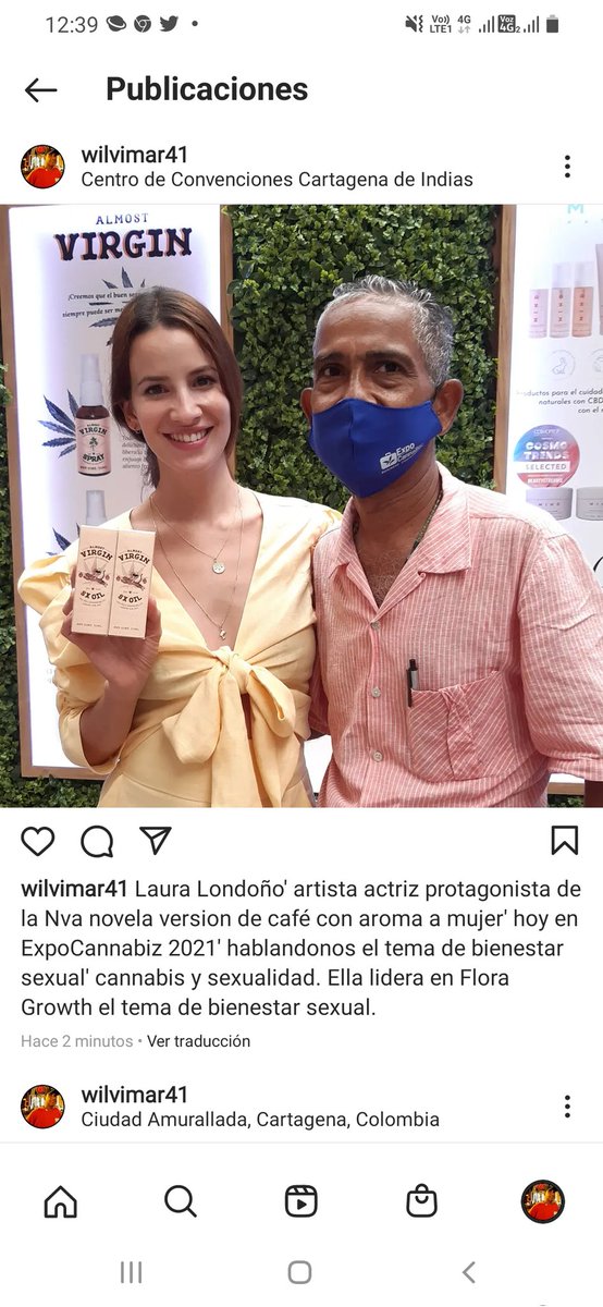 wilvimar41's tweet photo. Laura Londoño' artista actriz protagonista de la Nva novela version de café con aroma a mujer' hoy en ExpoCannabiz 2021' hablandonos el tema de bienestar sexual' cannabis y sexualidad. Ella lidera en Flora Growth el tema de bienestar sexual. https://t.co/EkY3HjwZKU