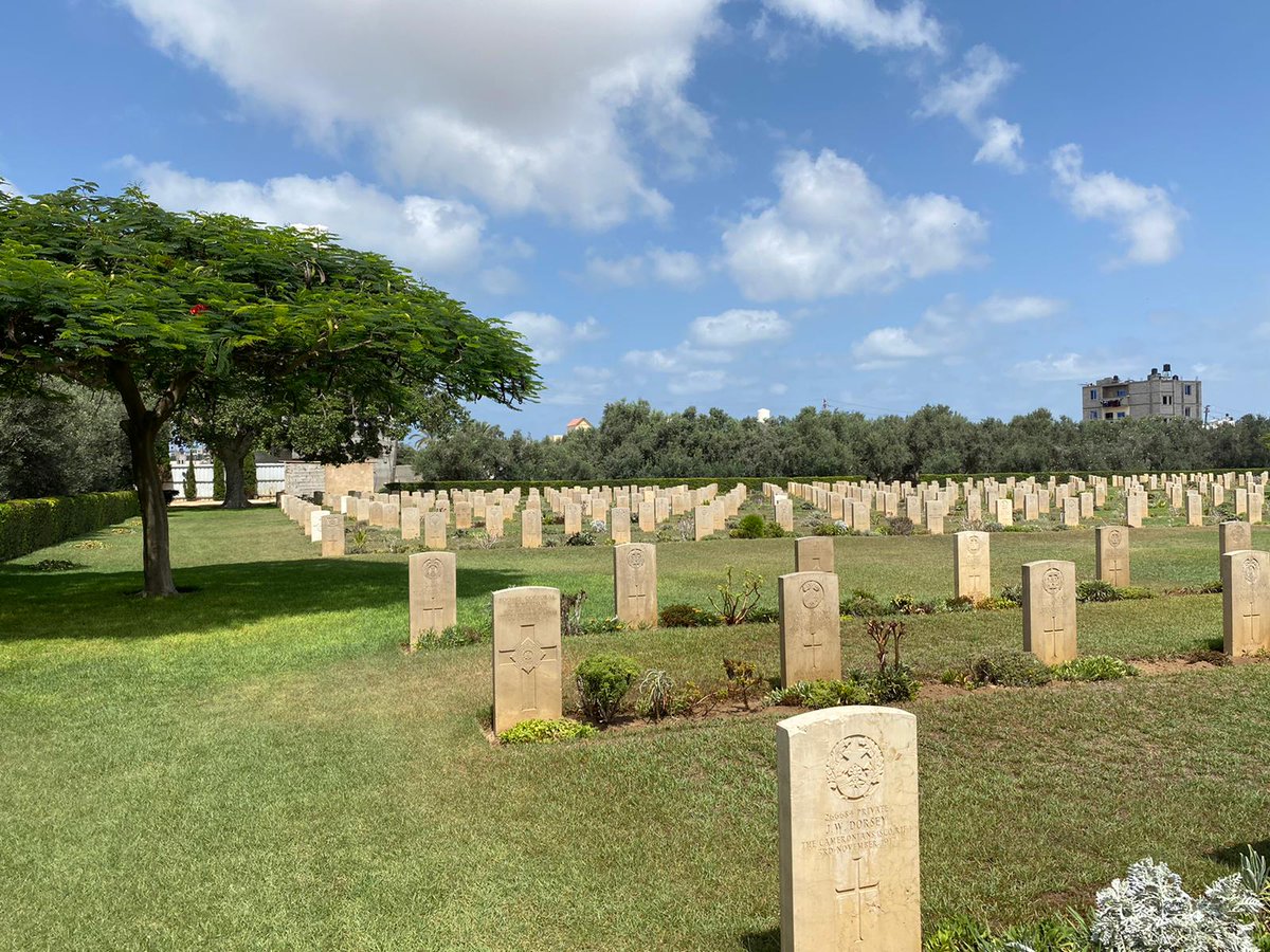 HemaJaradah's tweet photo. @Bennett22David @CWGC Deir El-Belah war cemetery in #Palestine 1914 - 1918. #OurWorkContinue #Gaza https://t.co/gDVj41HmnA