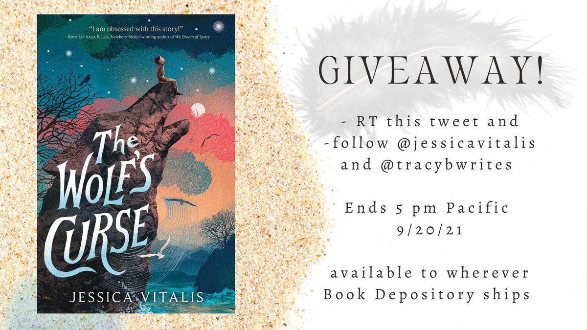 🪶GIVEAWAY! 🪶
For a chance to win THE WOLF'S CURSE (which releases *next week*) by Jessica Vitalis, 
* RT this tweet and 
* Follow @jessicavitalis and me @tracybwrites! 

Ends 5 pm Pacific 9/20/21
available to wherever Book Depository ships 
#the21ders #21ders #TheWolfsCurse