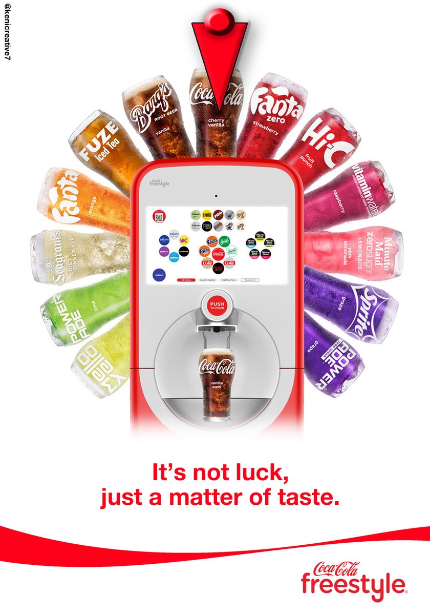 keni wong (@kenicreative7) on Twitter photo Its not luck just a matter of taste...
<a href="/OneMinuteBriefs/">One Minute Briefs ⏱️</a> <a href="/CCFreestyle/">Coca-Cola Freestyle</a> #CocaColaFreestyle Its not luck just a matter of taste...
<a href="/OneMinuteBriefs/">One Minute Briefs ⏱️</a> <a href="/CCFreestyle/">Coca-Cola Freestyle</a> #CocaColaFreestyle
