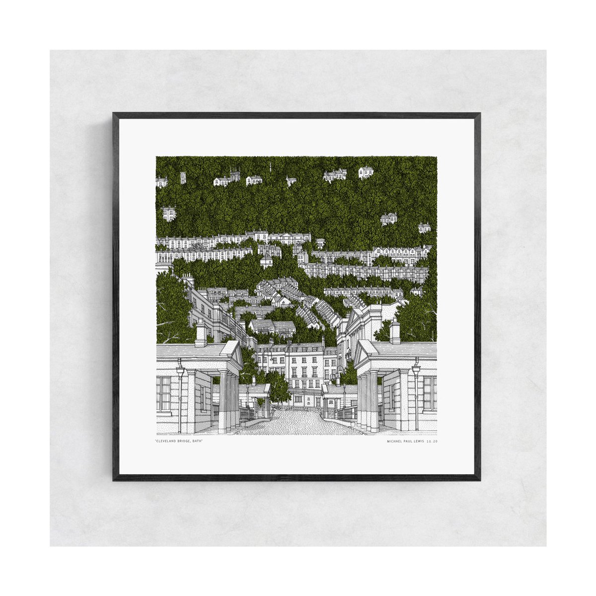 Mr_MichaelLewis's tweet photo. Whilst I don’t miss the traffic, I do miss this view on my morning commute to work. The hand drawn perspective captures Henry Goodridge’s early 19th Century #ClevelandBridge in #Bath. https://t.co/xhisMwqX2t https://t.co/jH8HJTu2EY