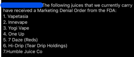 lmstroud89's tweet photo. The federal government has effectively went into small vapor stores and vaporized their inventory.
#FDApmta #pmta #mdo https://t.co/3X2ZfD8Rf9