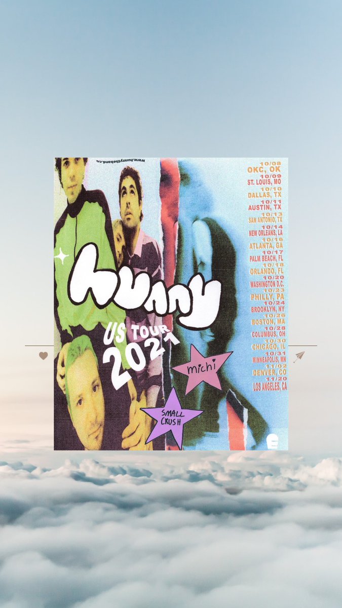 Stay tuned! We will be covering Claud October 6th and Small Crush October 10th, we are so looking forward to seeing these great artists live for the first time ⚡️