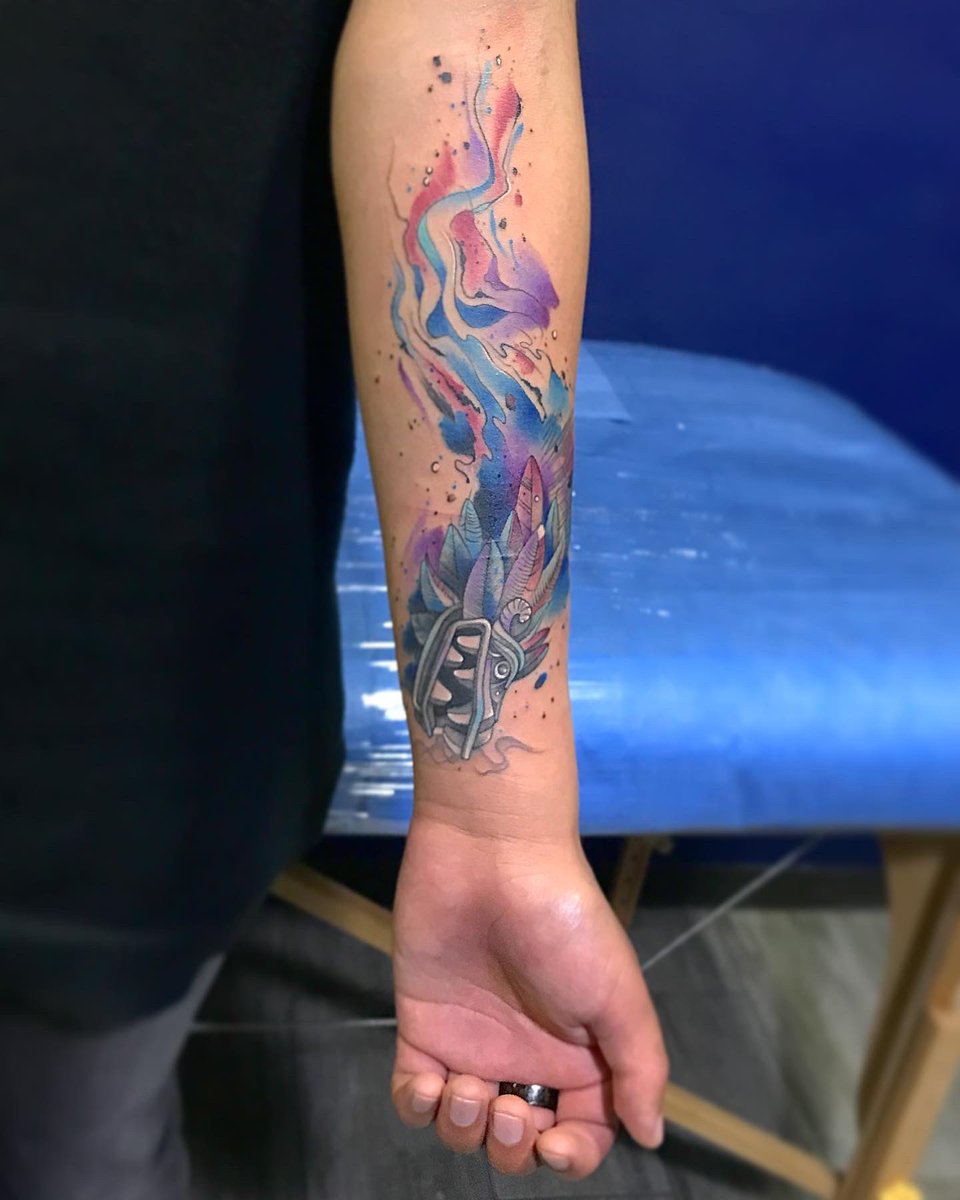 Quetzalink- #apu #apuarts #apustyle #tatuaje #tatuajes #tattoo #tattoos  #tatuador #cdmx #quetzal #serpiente #quetzalcoatl #quetzalcóatl  #quetzalcoatltattoo #quetzalcoatltatuaje #color #watercolor #acuarela  #watercolour #antebrazo #detalle #detail ..., image size:960x1200