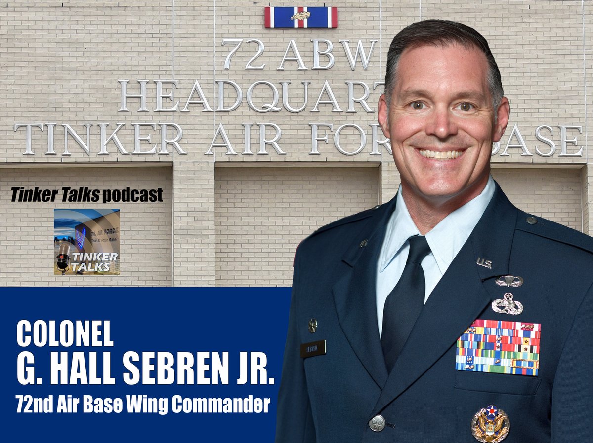 Team_Tinker's tweet photo. Have you met the new “mayor” of Tinker? If you haven’t, listen in and get to know #72ABW Commander Col. G. Hall Sebren Jr. as he discusses his leadership approach and warrior mindset.
Available on Spotify or iTunes:
https://t.co/Oq1MKhFgsV
https://t.co/fkJauURr3q https://t.co/JyJQXZSG3D