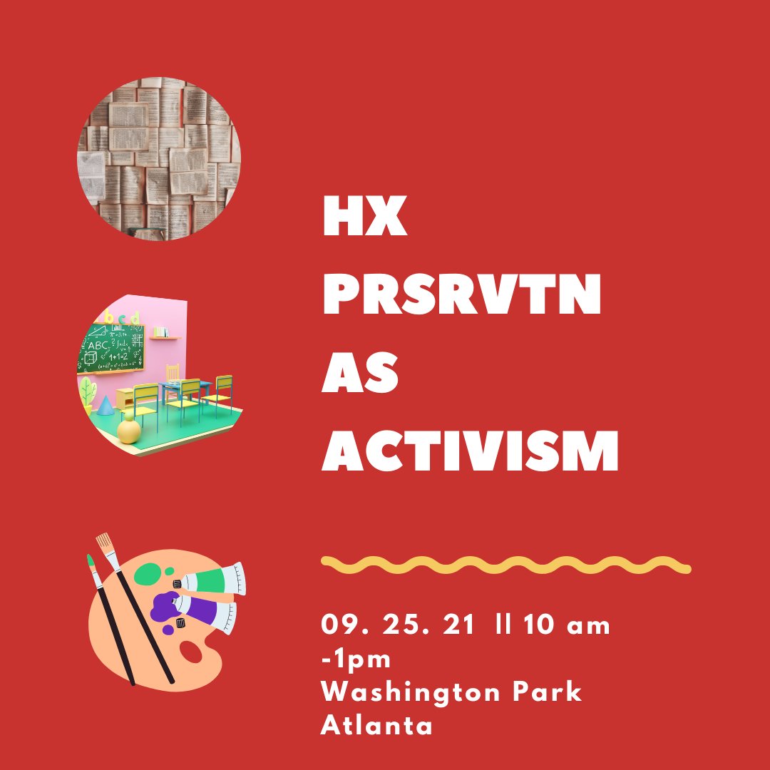 #Savethedate Sept. 25, 10 am- 1 pm

Hear about my research as BeltLine Scholar. 
Outdoor classroom (12- 1 pm).
Learn about archives &amp; talk to Archivists. 
How-tos for personal heritage care.
Mapping of neighborhood narratives.
Collective tactical preservation activity.
