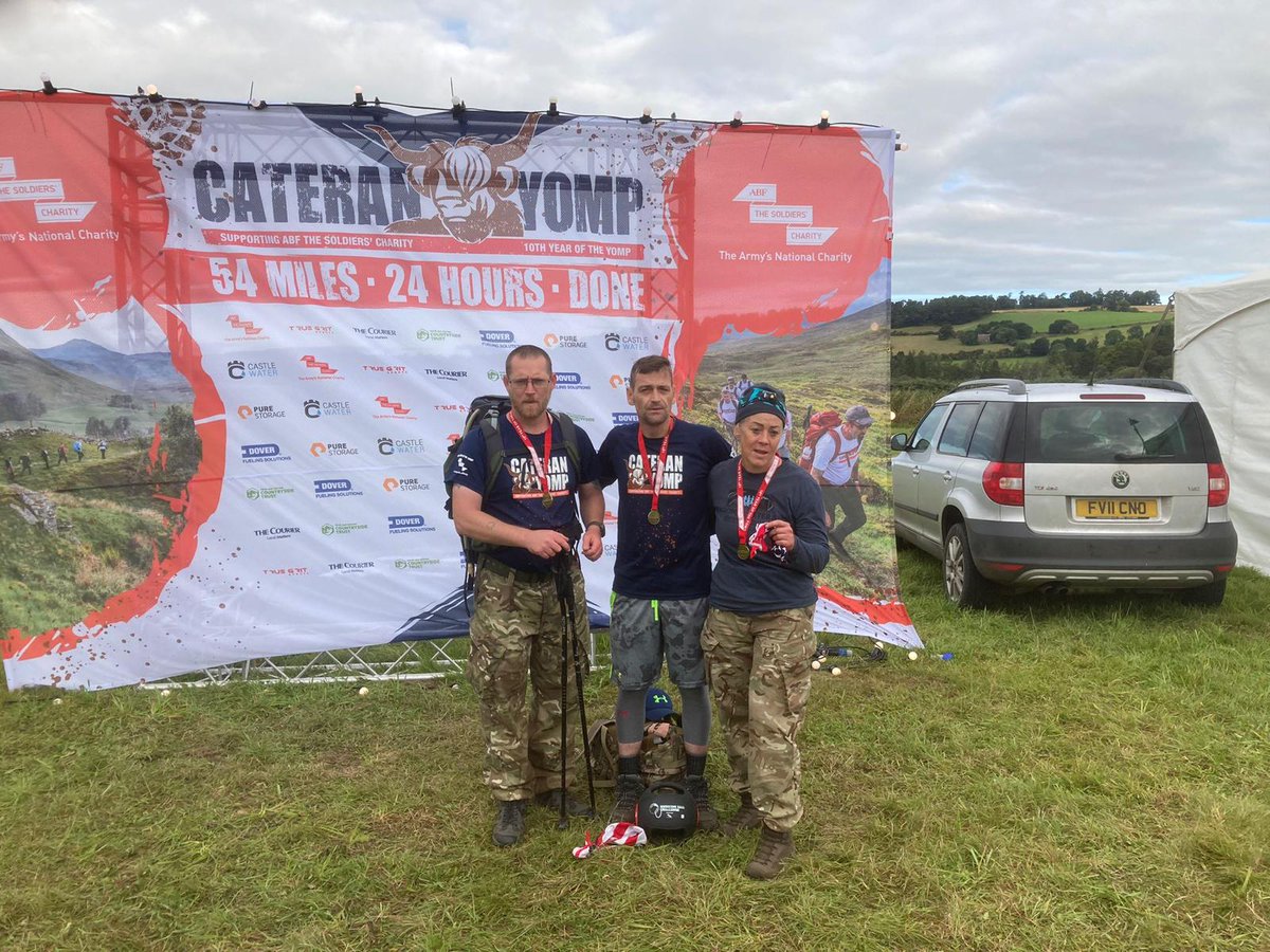 MindenPr's tweet photo. Last weekend 4 CFAVS from Minden Company competed in the Cateran Yomp, 54 miles in 24 hrs for @Soldierscharity raising over 4k
Well done everyone and your support drivers were amazing https://t.co/h1QduXUhCU