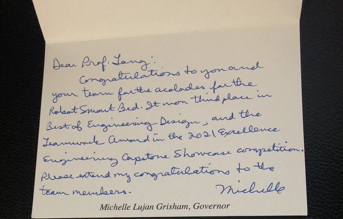 WeiTang15's tweet photo. The team feels awesome to see that our governor @GovMLG has seen our hard work and took time out of her day to recognize this in a personal letter. https://t.co/ug1xGlLJOR