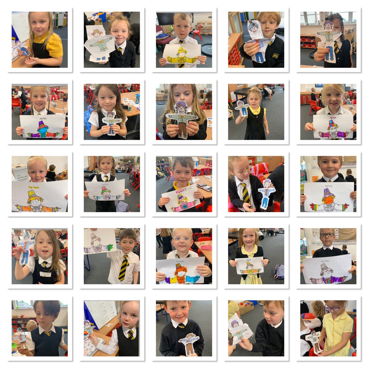 Today in P1 we learned all about the Harvest Festival and why we might celebrate it! We then had a go at making our own scarecrow portrait or puppet 🍁