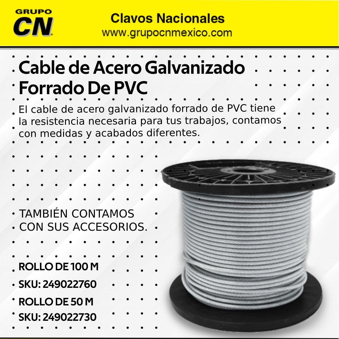 Grupo CN  Clavos Nacionales CN on X: 🧰🔩 Contamos El Cable De Acero y  con más de los mejores accesorios para el cable de acero ✓   ¡fuerza para mover todo!