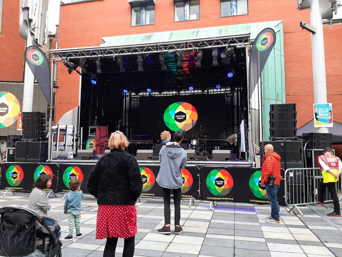 At Meeting House Square in Temple Bar for act two in my culture night tour of Dublin city 
#CultureNight #Dublin