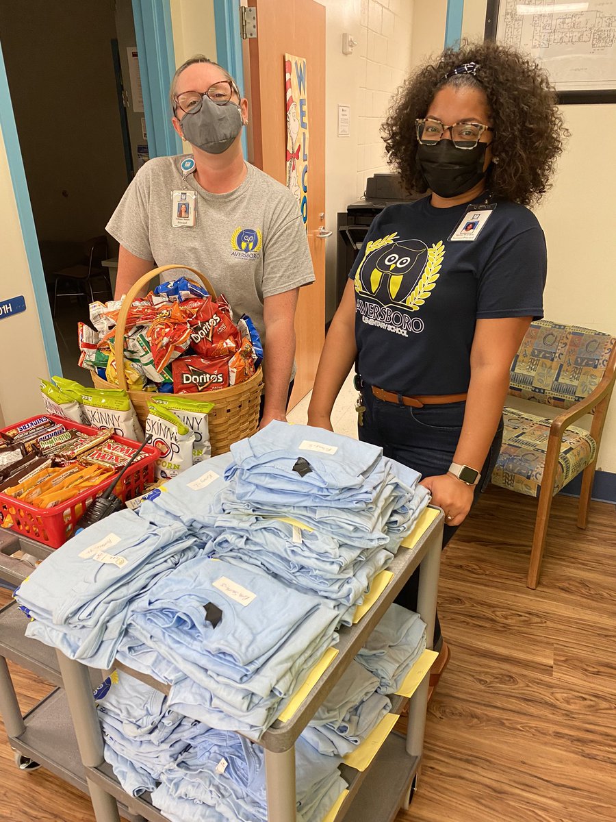 With all of the obstacles &amp; challenges, it’s been difficult to find the time… but TODAY we pulled the emergency break and CREATED the time to take a moment to let our Staff know we appreciate them. 💙🦉💛 <a href="/AversboroESOwls/">Tiffany Stuart</a>