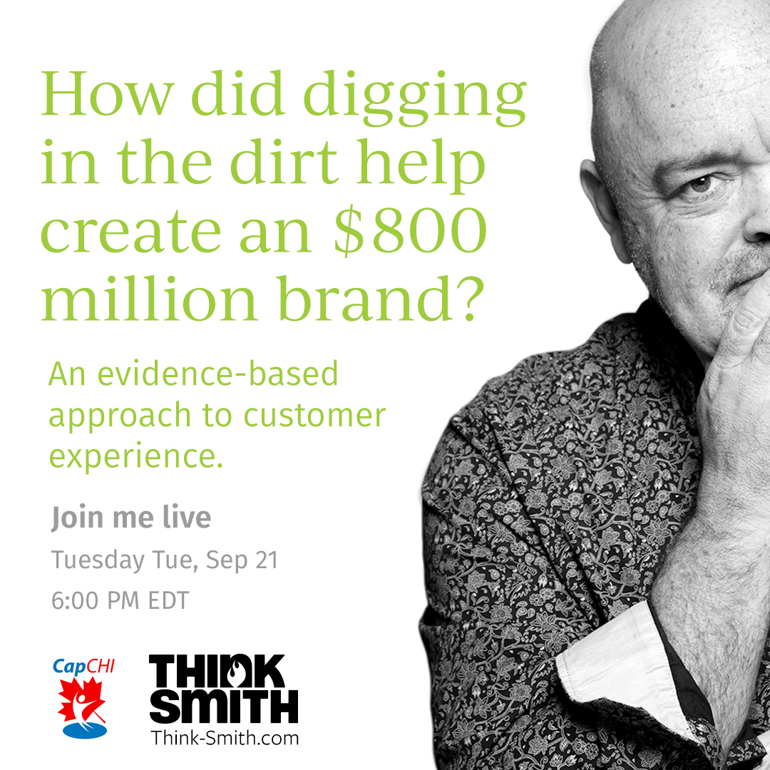 Rob_ThinkSmith's tweet image. Excited to announce a virtual presentation with @CapCHIOttawa next week! Join us for "Farm Fresh customer experience: an evidence-based approach to user-experience” to discuss how to create the ultimate #UserExperience. Save your spot:linktr.ee/rob_thinksmith