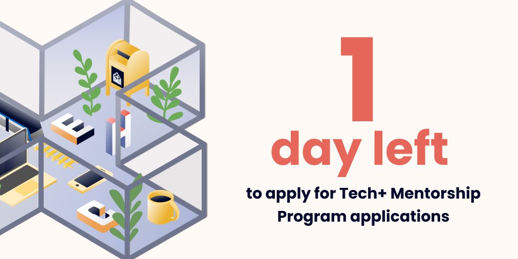 techplusuw's tweet image. Today is the LAST DAY to apply to be a Tech+ Mentor or Mentee for F21!📣
Our Mentorship Program connects newcomers to the tech scene with upper-year Mentors experienced in various tech domains for 1:1 support🪴

👉Mentor:  bit.ly/F21-mentor-app
👉Mentee: bit.ly/F21-mentee-app