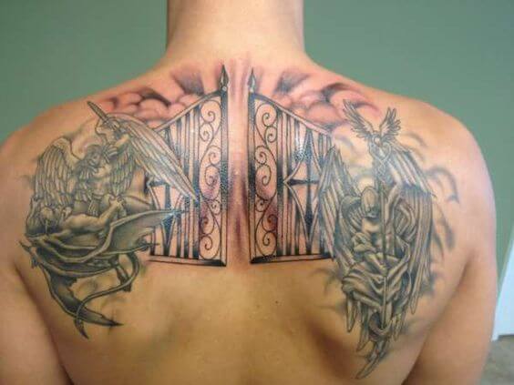 Entertainment Mesh on X: 20 Meaningful Gates Of Heaven Tattoo