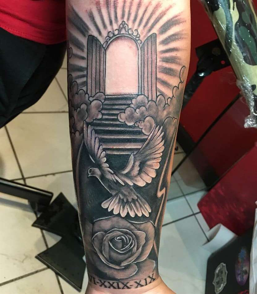 first sitting on this gates to heaven  The Tattooed Lady  Facebook