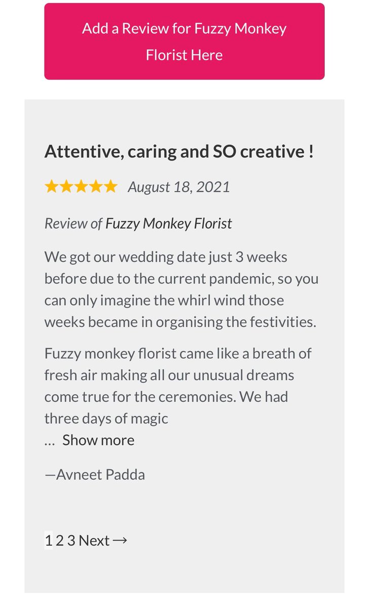 🌟 REVIEW TIME 🌟
Check out this recent review on Married In Kent for Kent Wedding Supplier Fuzzy Monkey Florist ❤️

Add this supplier to your Married In Kent Wishlist Here 💖
🔗 marriedinkent.co.uk/wedding_suppli…

#kentweddingflorist #kentflorist #kentflowers #kentweddingflowers