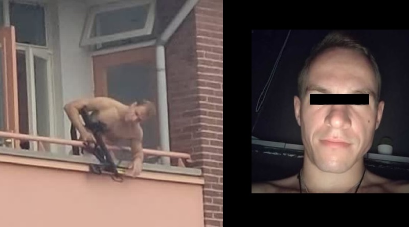 Kruisboogschutter brengt twee medeflatbewoners om het leven in Almelo, verpleegster raakt tijdens vlucht gewond #mthsteynstraat #steekpartij #kruisboog