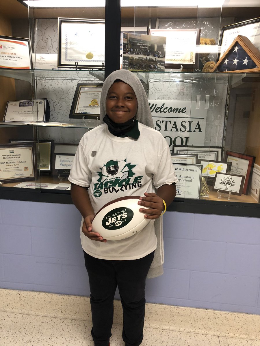 AAA P.E. (@aaa_p_e) on Twitter photo Congratulations to Marvin for being our Jets Upstander of the Month! #JetsTackleBullying <a href="/nyjets/">New York Jets</a> @STOMPOutBullying <a href="/AmerigoSchool/">Amerigo A. Anastasia School</a> <a href="/LBpublicschools/">Long Branch Public Schools</a> Congratulations to Marvin for being our Jets Upstander of the Month! #JetsTackleBullying <a href="/nyjets/">New York Jets</a> @STOMPOutBullying <a href="/AmerigoSchool/">Amerigo A. Anastasia School</a> <a href="/LBpublicschools/">Long Branch Public Schools</a>