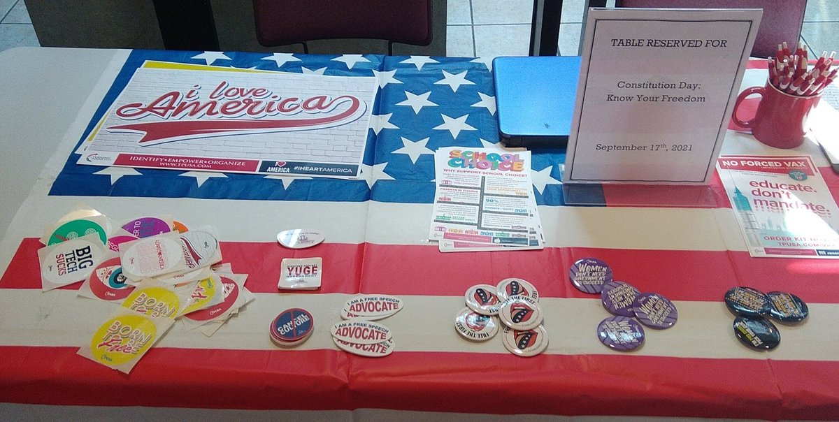 wlc_republicans's tweet photo. Stop by to learn about your enumerated God-given rights as an American!

In the caf, right by the lunch exit until 1:20pm https://t.co/IfTaYaW7xI