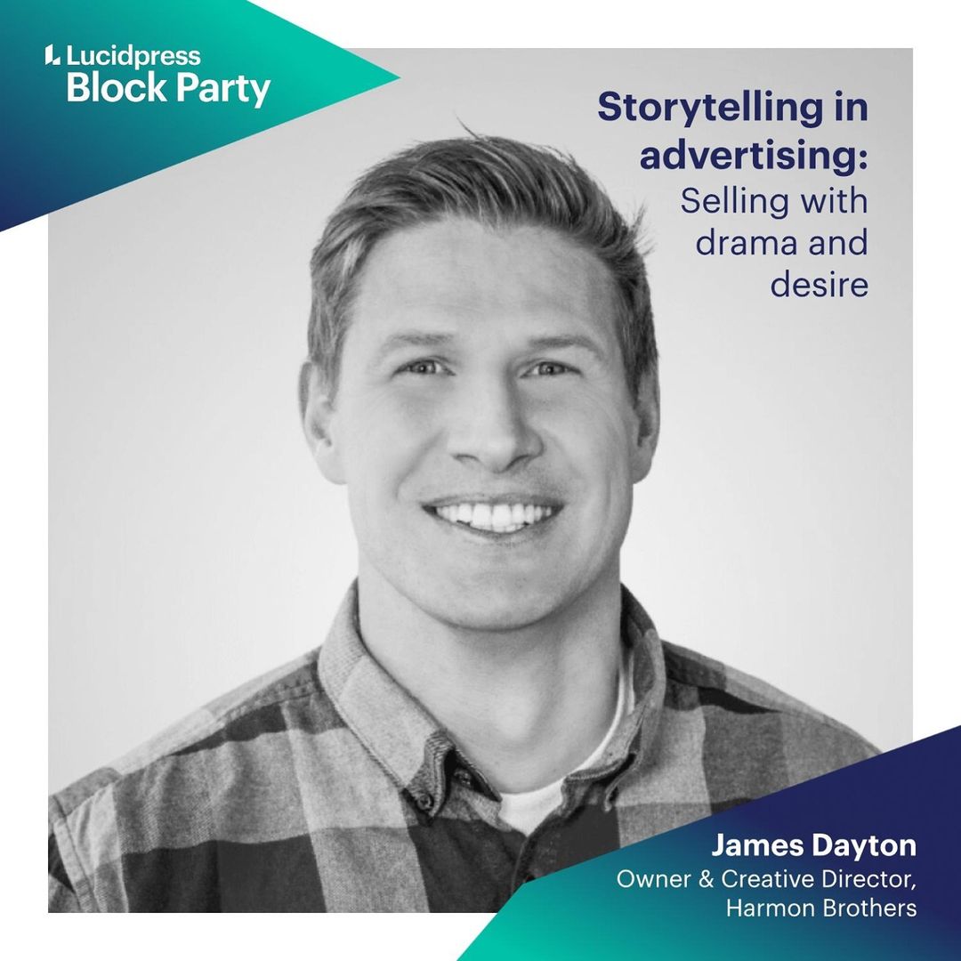 harmonbros's tweet image. Learn how you can sell with drama and desire in your advertising with James Dayton and @lucidpress on September 22nd: tinyurl.com/4tfru45j

#HarmonBrothers #LucidPress #podcast #marketing #entrepreneurs #creativity #videomarketing #ad