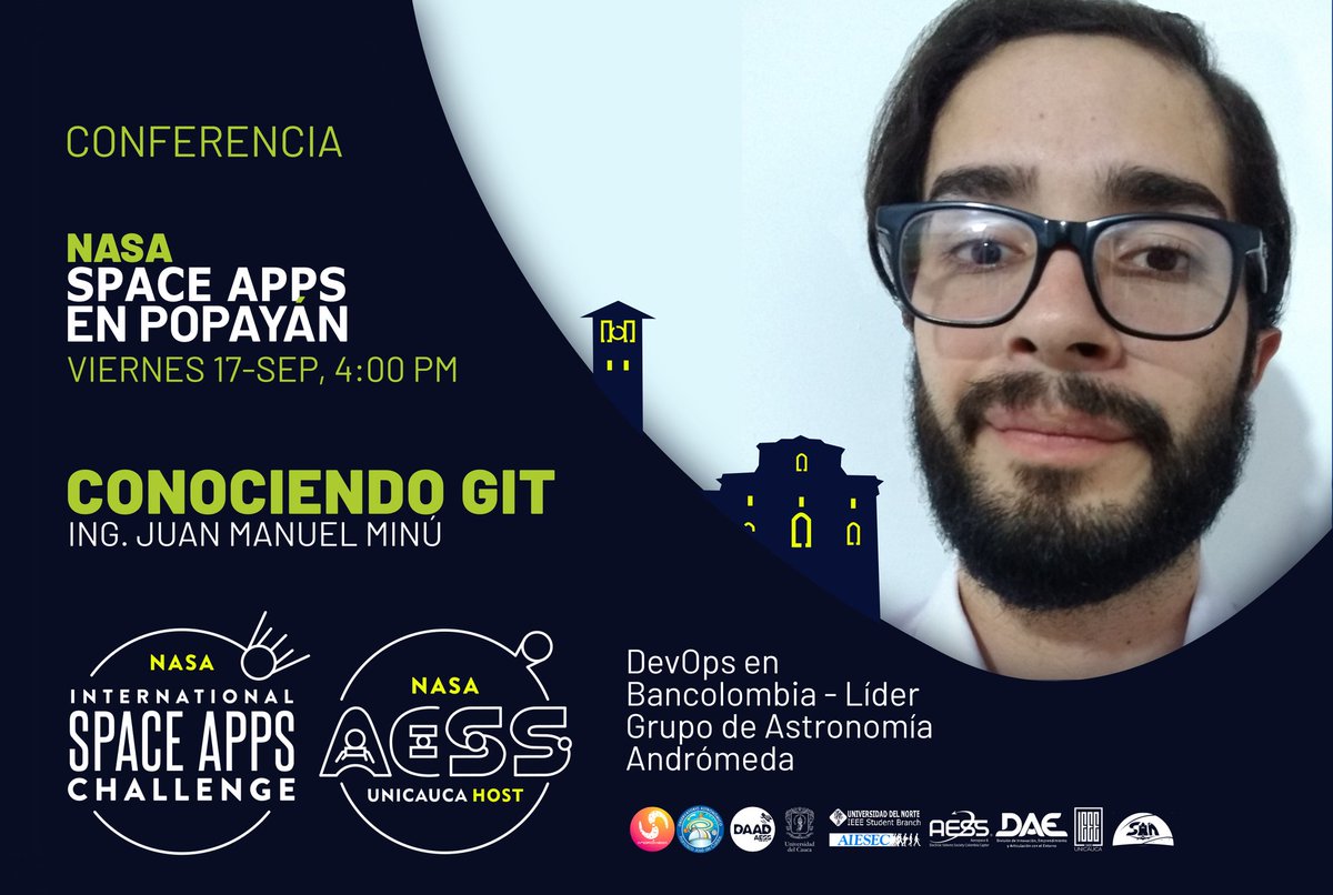 SpaceAppsPPN's tweet photo. Participa de los entrenamientos que hemos preparado para ti.
En este entrenamiento el ingeniero Juan Minú nos enseñará algunas de las útiles funcionalidades de Git, útiles para que crear el repositorio de tu proyecto, y arraces en este hackaton. 
Enlace: https://t.co/RnqDQckecZ https://t.co/wTTm2bIqdP